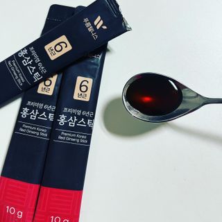 [푸름웰니스] 프리미엄 6년근 홍삼스틱 3mg x 100포 — 5점을 준 리뷰어가 2022년 3월 올린 사용 사진