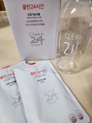 클린24시간 1BOX(5포) + 전용보틀(500ml) — 5점을 준 리뷰어가 2023년 1월 올린 사용 사진