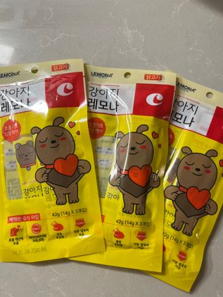 [레모나] 강아지 레모나 강아직 영양 간식 4종 택 1 — 5점을 준 리뷰어가 2024년 1월 올린 사용 사진