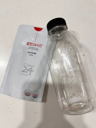 클린24시간 1BOX(5포) + 전용보틀(500ml) — 5점을 준 리뷰어가 2023년 8월 올린 사용 사진