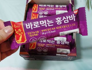 씨알푸드 건강기능식품 6년근 홍삼 함유, 바로먹는 홍삼바 30g 12개입 — 5점을 준 리뷰어가 2022년 3월 올린 사용 사진