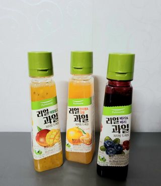 [풀무원] 리얼 과일  저지방 드레싱 240g 3종 — 5점을 준 리뷰어가 2021년 2월 올린 사용 사진