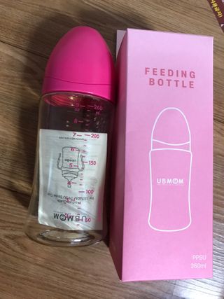 유비맘 PPSU 젖병 노꼭지_260ml_컬러 랜덤 발송 — 5점을 준 리뷰어가 2020년 12월 올린 사용 사진