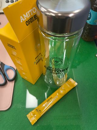 주식회사 씨크릿비에프랩 마시는 아미노산 아미토리 열대과일맛 14포 [1포, 5g / 보틀증정] — 4점을 준 리뷰어가 2023년 2월 올린 사용 사진