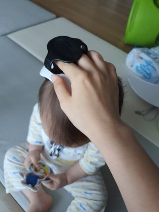 온가족 시원한샴푸 깨끗한두피 샴푸브러쉬 두피스케일링 히트팡블랙에디션 — 5점을 준 리뷰어가 2021년 7월 올린 사용 사진