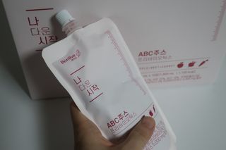 12월 15일 출시, 건강기능식품 브랜드 본리브 나 다운 시작 제품 3종 — 5점을 준 리뷰어가 2021년 2월 올린 사용 사진