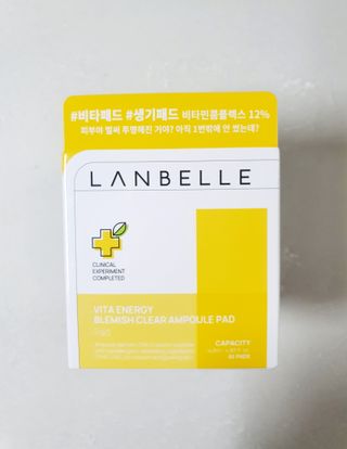랑벨 비타 에너지 잡티 앰플 패드 65매 (투명하고 밝은 얼굴 광채패드) — 5점을 준 리뷰어가 2022년 6월 올린 사용 사진