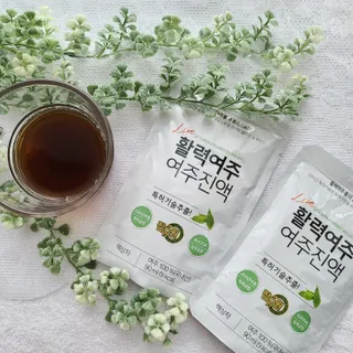 참유원 특허제조 활력 여주진액 여주즙 50포 — 5점을 준 리뷰어가 2022년 3월 올린 사용 사진