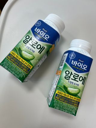 LIVE 매일바이오 알로에 드링킹 요거트 — 5점을 준 리뷰어가 2022년 4월 올린 사용 사진