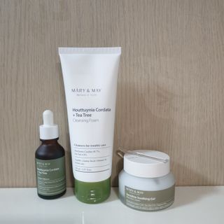 마리엔메이 센서티브 수딩 젤 크림 + 어성초 티트리 추출물 세럼 + 어성초 티트리 모공 클렌징 폼 — 5점을 준 리뷰어가 2021년 9월 올린 사용 사진