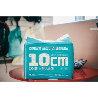 아베크 펫 와이드 프리미엄 대형 애견 강아지 배변 패드 30매 1팩 80g — 4점을 준 리뷰어가 2021년 7월 올린 사용 사진