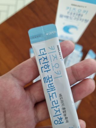 [이뮤니티플러스]우리아이 면역오키, 건강오키 _ 키즈오키 더진한꿀배도라지청 10포 1box — 5점을 준 리뷰어가 2022년 1월 올린 사용 사진