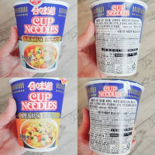 NISSIN 닛신 컵누들  4종 - 씨푸드오리지날, 씨푸드 스파이시, 씨푸드 커리, 씨푸드 XO소스 — 4점을 준 리뷰어가 2022년 3월 올린 사용 사진