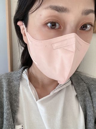 애니가드 셋업메베마스크 (대형 4컬러 + 중형 4컬러) — 5점을 준 리뷰어가 2022년 3월 올린 사용 사진