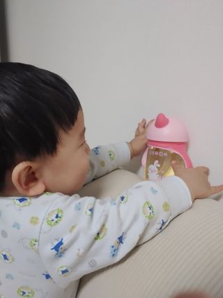 유비맘 트라이탄 코니빨대컵_컬러 랜덤 발송 — 5점을 준 리뷰어가 2021년 1월 올린 사용 사진