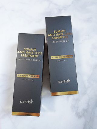 썸헤어 / SUMHAIR 썸헤어  써밋 안티 헤어로스 샴푸+트리트먼트 — 5점을 준 리뷰어가 2021년 5월 올린 사용 사진
