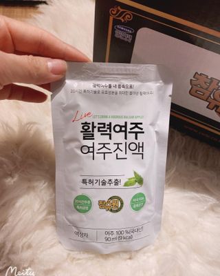 참유원 특허제조 활력 여주진액 여주즙 50포 — 5점을 준 리뷰어가 2022년 1월 올린 사용 사진