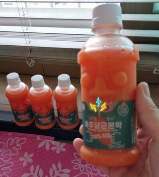 탐라원 무농약 당근과즙으로 건강한 당근주스, 당근몬딱주스 — 5점을 준 리뷰어가 2021년 8월 올린 사용 사진