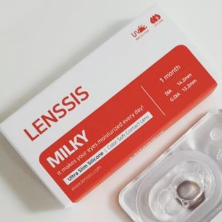 렌시스 LENSSIS [ 렌시스 ] 데일리 소프트한 색감렌즈 ＃밀키시리즈 1개월용 ｜ 3컬러 중 택1 ｜ — 4점을 준 리뷰어가 2021년 6월 올린 사용 사진