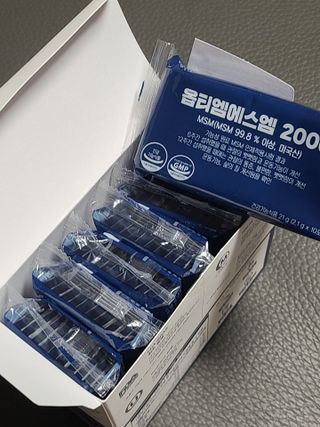 바른비타민 옵티엠에스엠2000 1박스 60포 관절 연골 복합건강기능식품 — 5점을 준 리뷰어가 2021년 6월 올린 사용 사진