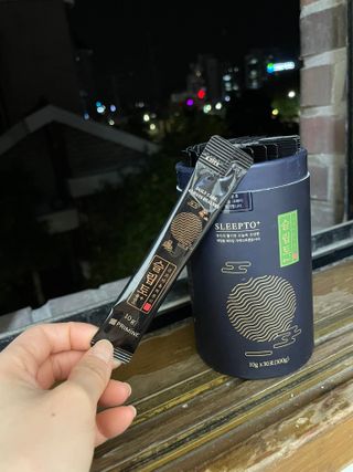 프리마인 자체 기업부설 연구소에서 찾아낸 건강한 수면의 비밀.  슬립토 플러스 30포 — 5점을 준 리뷰어가 2023년 5월 올린 사용 사진
