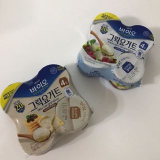 매일바이오 그릭요거트 오리지널 플레인 4개, 로스터리 커피믹스 4개 — 4점을 준 리뷰어가 2021년 12월 올린 사용 사진