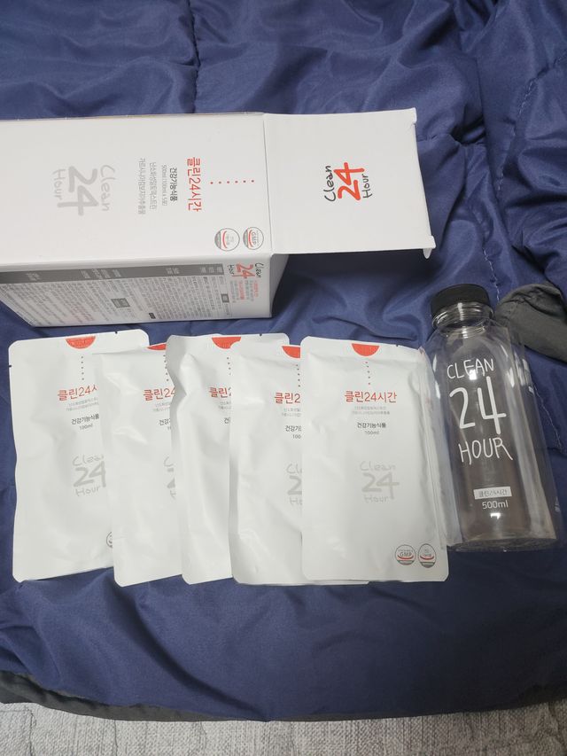 클린24시간 1BOX(5포) + 전용보틀(500ml) 리뷰 사진