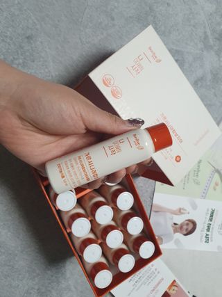 12월 15일 출시, 건강기능식품 브랜드 본리브 나 다운 시작 제품 3종 — 5점을 준 리뷰어가 2021년 2월 올린 사용 사진