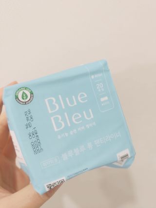블루블루 유기농 순면 커버 생리대 — 5점을 준 리뷰어가 2021년 1월 올린 사용 사진