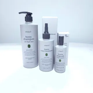 심플리오 비오틴 탈모케어 솔루션 3종 샴푸500ml+앰플100ml+워터 트리트먼트 250ml — 5점을 준 리뷰어가 2022년 7월 올린 사용 사진