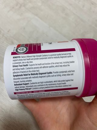 Swisse 스위스 고함량 크랜베리 25000mg 90정 — 5점을 준 리뷰어가 2021년 3월 올린 사용 사진