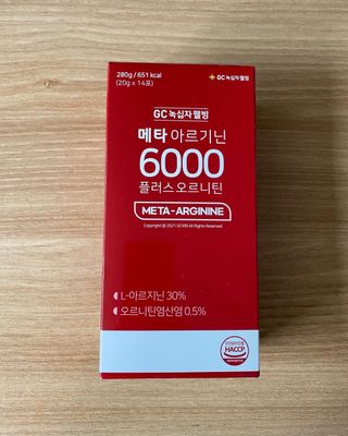 메타아르기닌 GC녹십자웰빙 메타 아르기닌 6000 플러스 오르니틴 — 5점을 준 리뷰어가 2022년 12월 올린 사용 사진