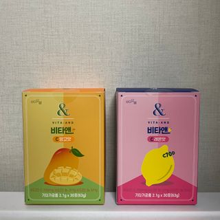비타앤C 레몬맛, 망고맛 — 5점을 준 리뷰어가 2021년 4월 올린 사용 사진