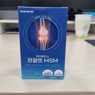 [경남제약헬스케어]케어플러스 관절엔 MSM 1000mg 60정/1개월분/관절/뼈/연골 영양/비타민D+아연/1일2정 — 4.5점을 준 리뷰어가 2024년 1월 올린 사용 사진
