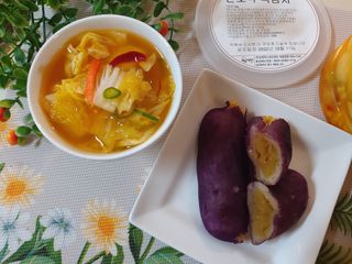 셰프애찬 단호박 백김치 1kg — 5점을 준 리뷰어가 2022년 10월 올린 사용 사진