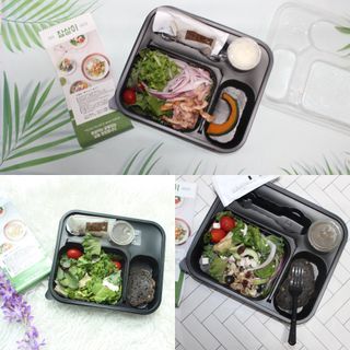 참살이도시락 작심삼일 샐러드도시락 3개 맛보기 새벽배송 또는 택배배송 — 5점을 준 리뷰어가 2021년 8월 올린 사용 사진