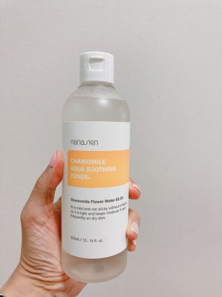 나나스킨 캐모마일아쿠아수딩토너 — 4점을 준 리뷰어가 2021년 4월 올린 사용 사진