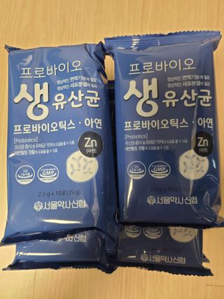 서울약사신협_프로바이오생유산균_2.5G x 100포 — 4점을 준 리뷰어가 2021년 5월 올린 사용 사진