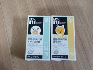 일동제약 마이니 마이니 지니키즈 유산균 츄어블, 멀티비타 set — 5점을 준 리뷰어가 2021년 3월 올린 사용 사진