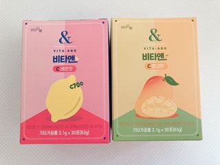비타앤C 레몬맛, 망고맛 — 5점을 준 리뷰어가 2021년 4월 올린 사용 사진