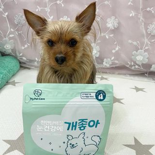 My Pet Care 천연단백질 눈건강에 개좋아 — 5점을 준 리뷰어가 2021년 3월 올린 사용 사진