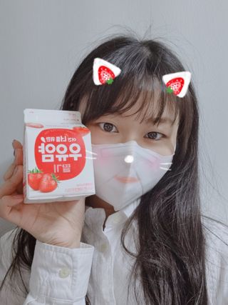빙그레 우유얌 초코 / 우유얌 딸기 — 5점을 준 리뷰어가 2021년 4월 올린 사용 사진