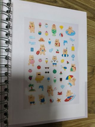 리훈 곰부 내지꾸미기 투명 리무버블 스티커팩 다이어리 다꾸 미니 씰 세트 — 5점을 준 리뷰어가 2023년 5월 올린 사용 사진
