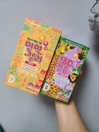 다나음 180도 칼슘젤리+아연면역젤리 — 3점을 준 리뷰어가 2022년 1월 올린 사용 사진