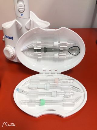 주식회사 클린디 [클린디] 양치 후 남은 이물질, 물치실로 완벽 제거 🦷 구강세정기 세트 [맞춤 칫솔 + 치약 포함] — 4점을 준 리뷰어가 2021년 12월 올린 사용 사진