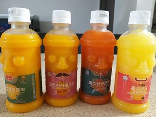 탐라원 제주의 맛, 몬딱주스 4종세트 - 한라봉몬딱주스, 천혜향몬딱주스, 청귤에이드, 당근몬딱주스 — 5점을 준 리뷰어가 2021년 7월 올린 사용 사진