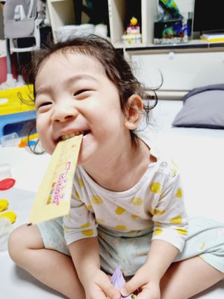다나음 180도 칼슘젤리+아연면역젤리 — 5점을 준 리뷰어가 2022년 1월 올린 사용 사진