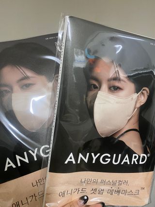 애니가드 셋업메베마스크 (대형 4컬러 + 중형 4컬러) — 5점을 준 리뷰어가 2022년 3월 올린 사용 사진
