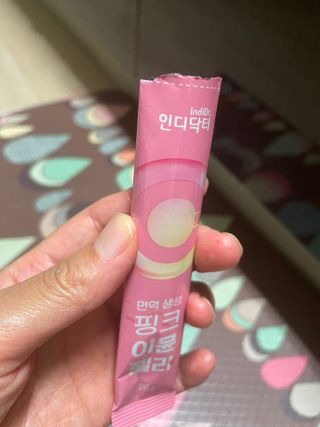 인디닥터 면역 생생 핑크 이뮨 젤리 + 타이탄 BCAA 프로틴 젤리스틱 — 5점을 준 리뷰어가 2022년 6월 올린 사용 사진