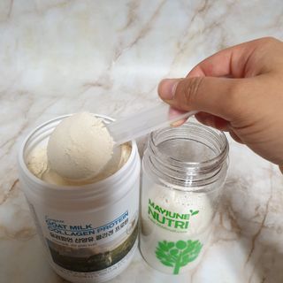 메이준뉴트리 유러피언 산양유 콜라겐 프로틴 — 5점을 준 리뷰어가 2021년 6월 올린 사용 사진